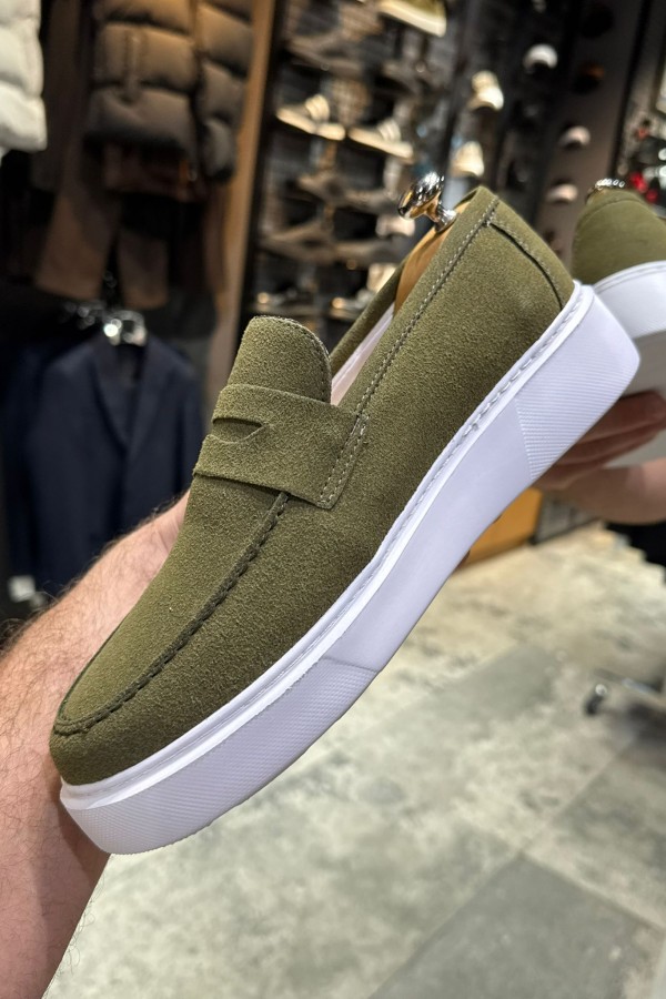 OLD- 5303 SÜET HAKİ YEŞİLİ     Detaylı Erkek Ayakkabı