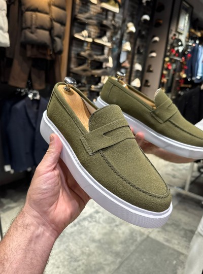 OLD- 5303 SÜET HAKİ YEŞİLİ     Detaylı Erkek Ayakkabı