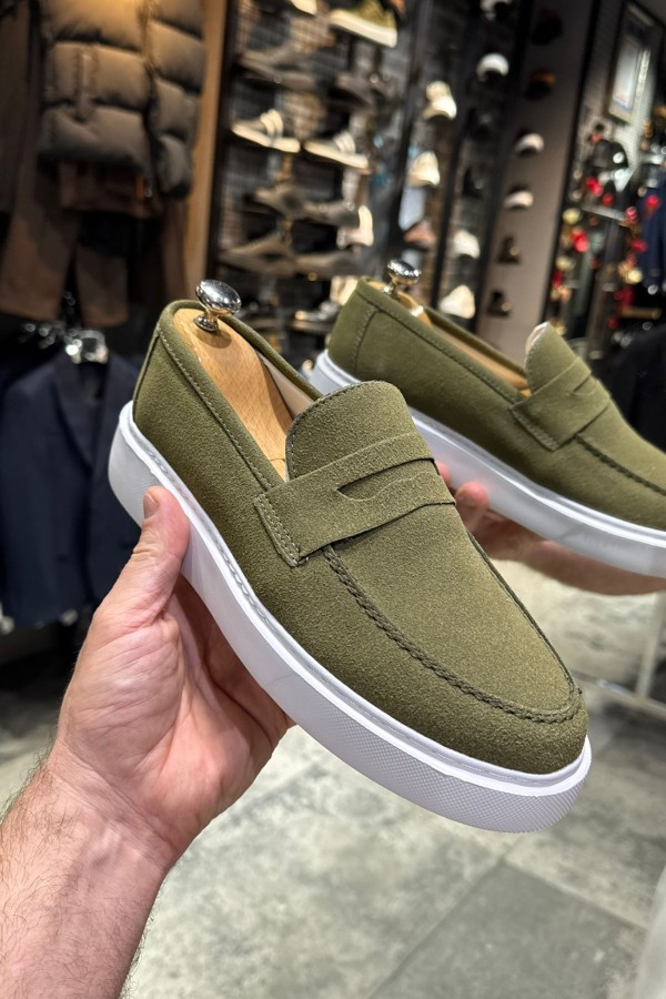 OLD- 5303 SÜET HAKİ YEŞİLİ     Detaylı Erkek Ayakkabı