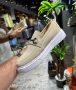 OLD- 5401  SÜET LACİVERT DEMİR TOKA Detaylı Erkek Ayakkabı