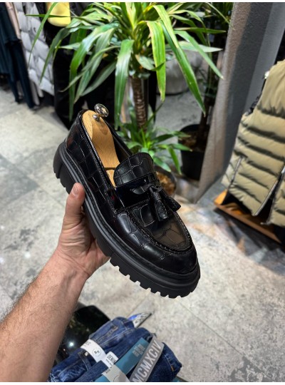 OLD- 5205  DAMALI RUGAN   Detaylı Erkek Ayakkabı