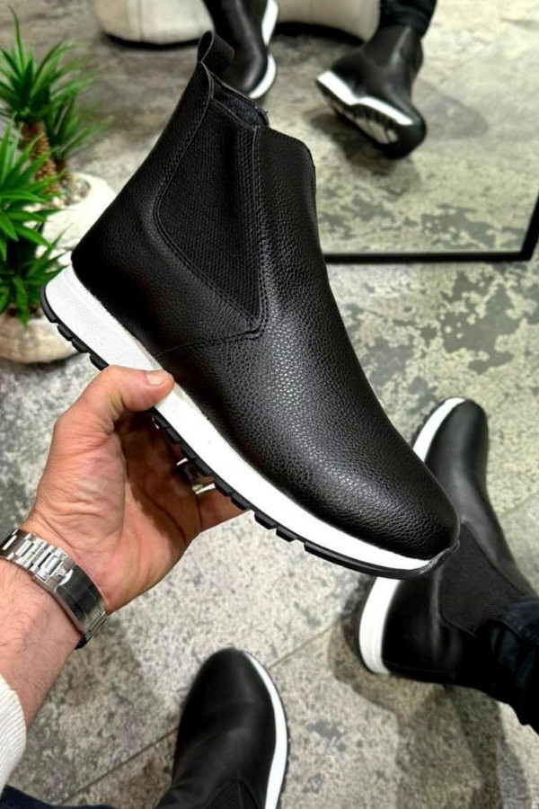 OLD 224. SİYAH SÜET.  SPOR BEYAZ TABAN