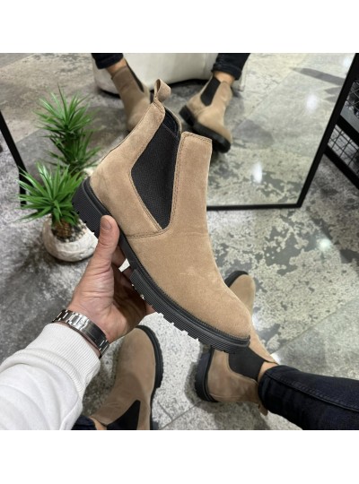 OLD 231 KREM  SÜET SİYAH TABAN