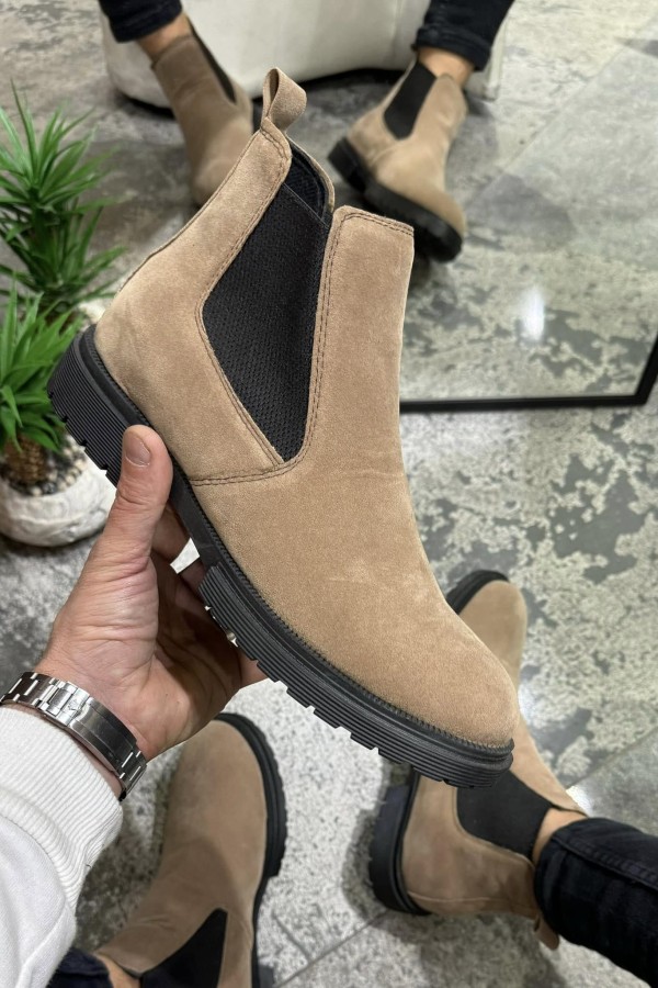 OLD 231 KREM  SÜET SİYAH TABAN