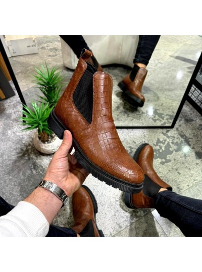 OLD 233  DAMALI TABA DERİ  SİYAH TABAN