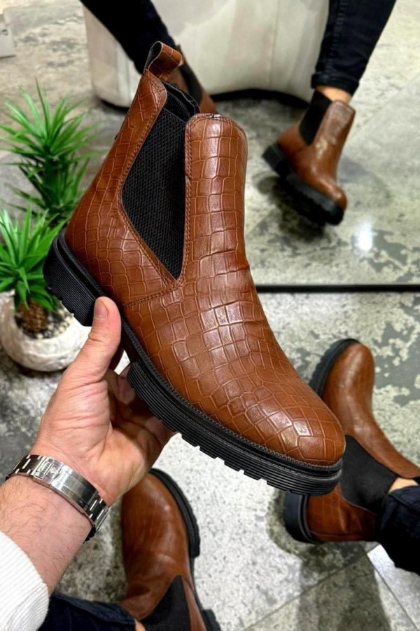 OLD 233  DAMALI TABA DERİ  SİYAH TABAN