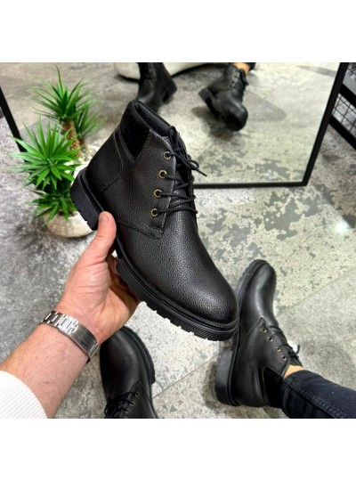 OLD 241 SİYAH DERİ  BAGCIKLI SİYAH TABAN