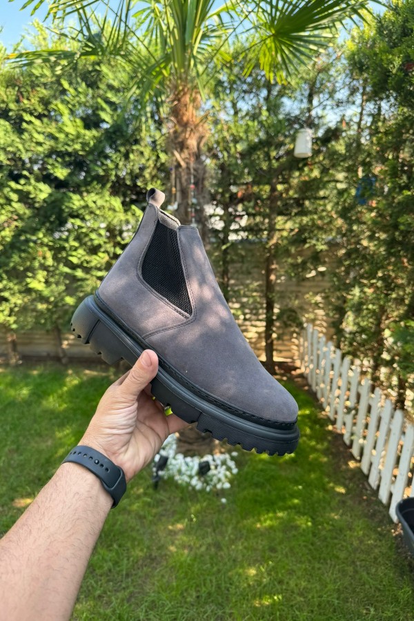 OLD  113 GRİ  SÜET KIŞLIK BOT