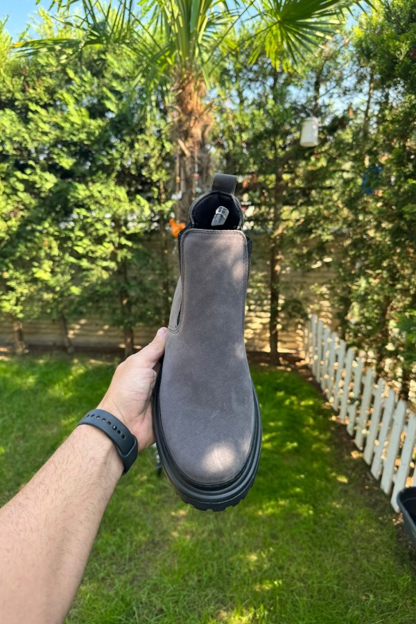 OLD  113 GRİ  SÜET KIŞLIK BOT