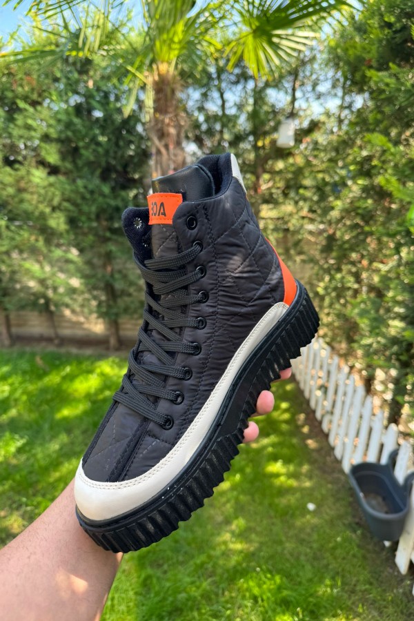 OLD 8108- SİYAH ,BEYAZ  PARAŞÜT KUMAŞ BOT