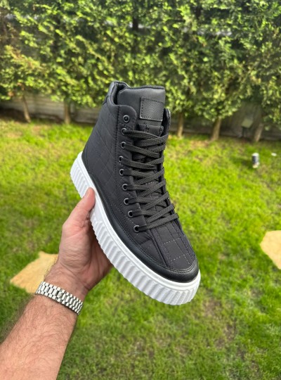 OLD 8108- SİYAH ,BEYAZ  PARAŞÜT KUMAŞ BOT