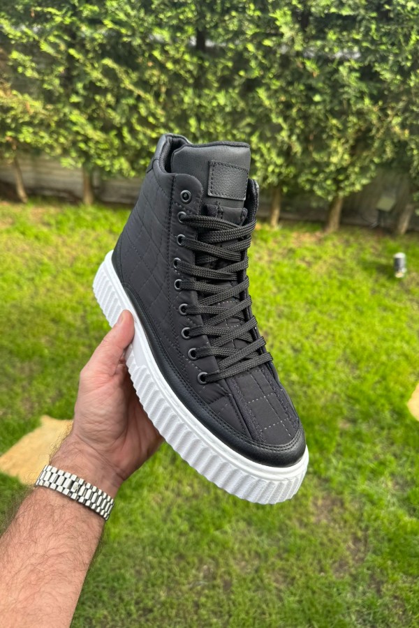 OLD 8108- SİYAH ,BEYAZ  PARAŞÜT KUMAŞ BOT