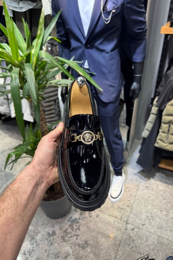 OLD- 5201 SİYAH VERSC  Detaylı Erkek Ayakkabı