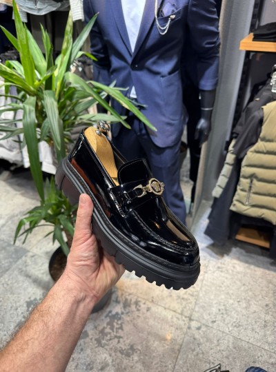 OLD- 5201 SİYAH VERSC  Detaylı Erkek Ayakkabı