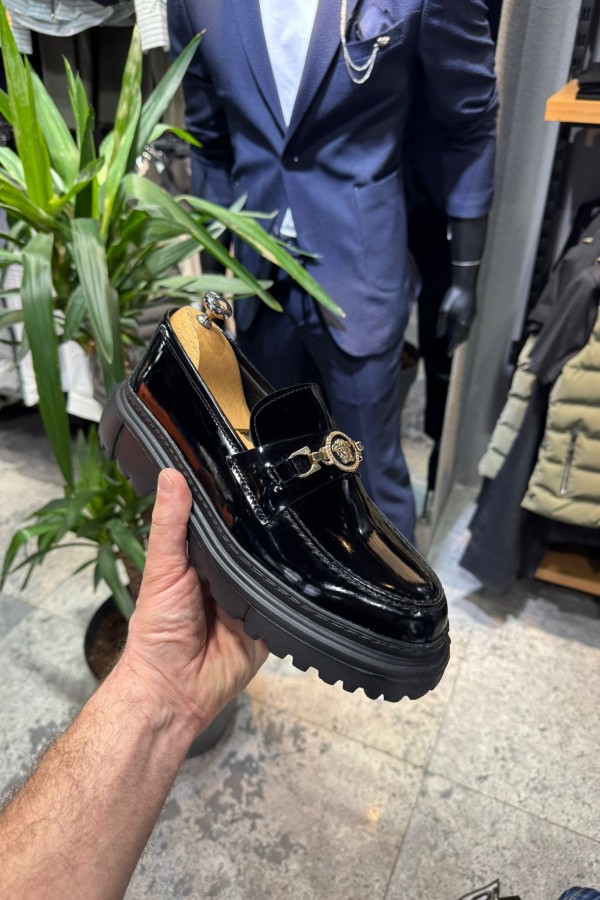 OLD- 5201 SİYAH VERSC  Detaylı Erkek Ayakkabı