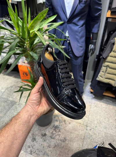 OLD- 5001  SİYAH RUGAN   Detaylı Erkek Ayakkabı