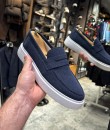 OLD- 5307 SÜET LACİVERT  Detaylı Erkek Ayakkabı