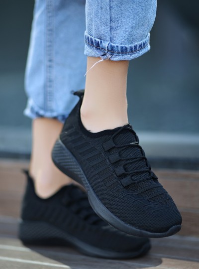 Wina Siyah Triko Spor Ayakkabı