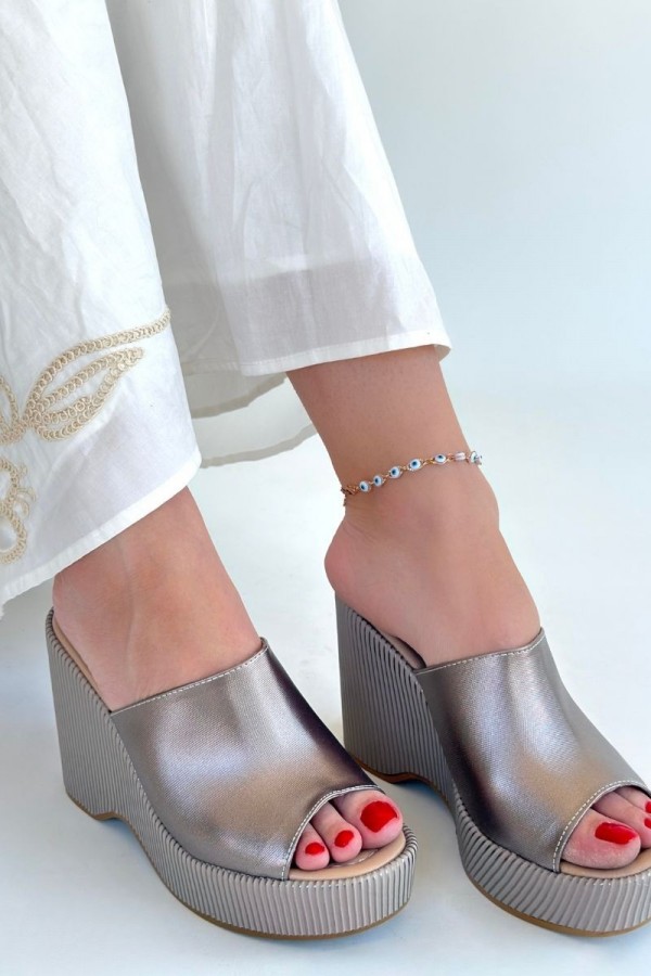 Tlay Platin Cilt Dolgu Topuk Terlik