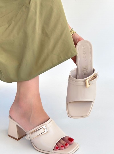 Ziva Bej Cilt Topuklu Terlik