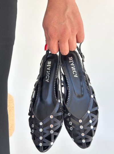 Faty Siyah Cilt Babet Ayakkabı