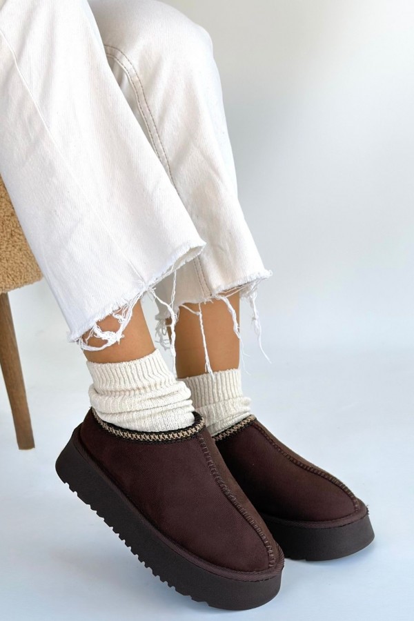 Foyk Kahverengi Süet Bot